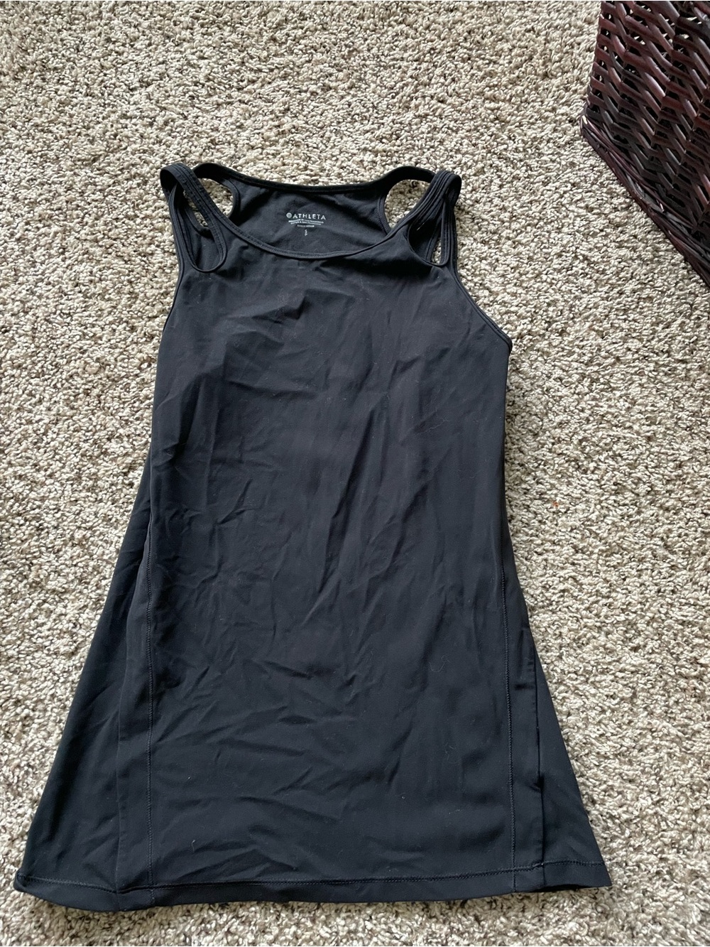 Athleta Black Racerback Active Tank Dress